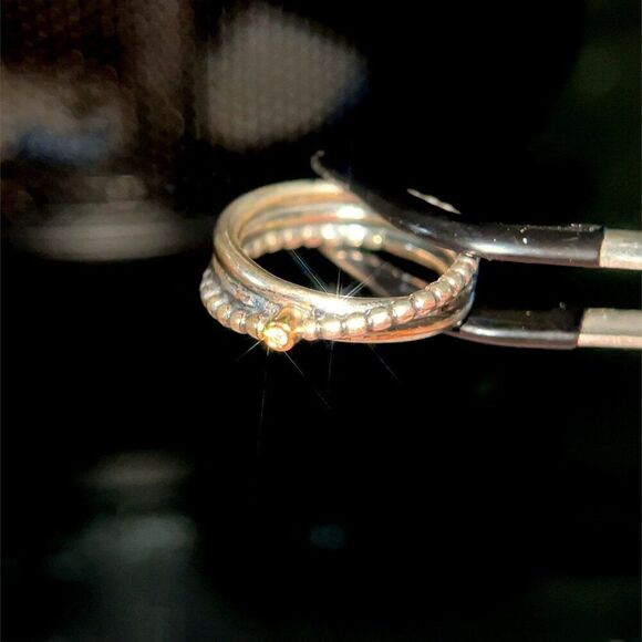 Pandora Two-Tone Crossover Diamond Ring - Picture 6 of 10